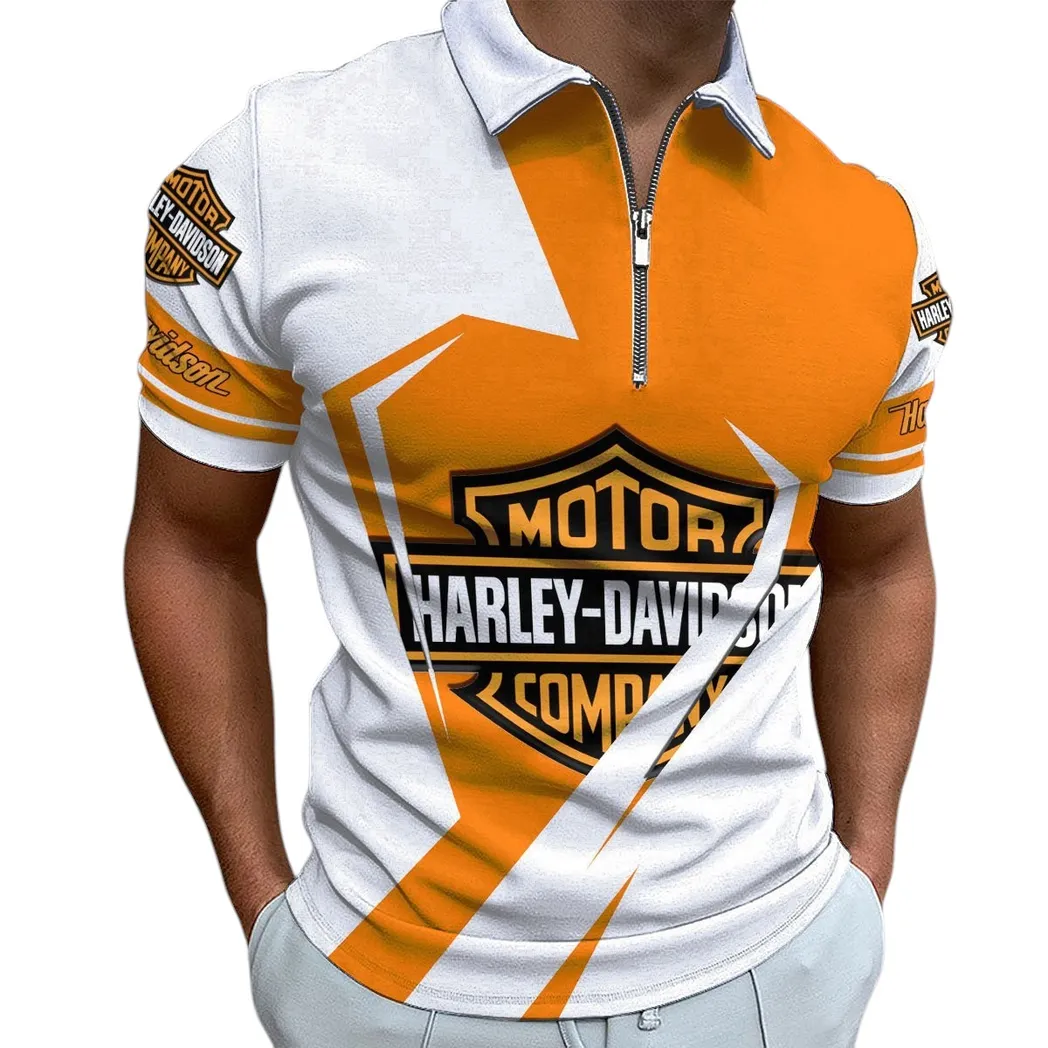 harley davidson zipper polo shirt motor3202122510 gift for harley davidson fan seek0