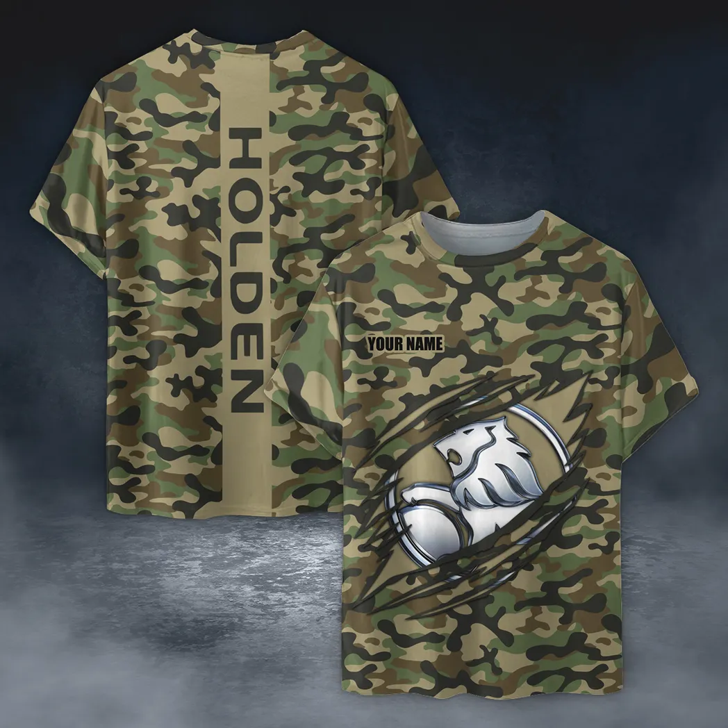 Holden T-Shirt im Camouflage-Stil, Oversized Hemd CAR210040825705