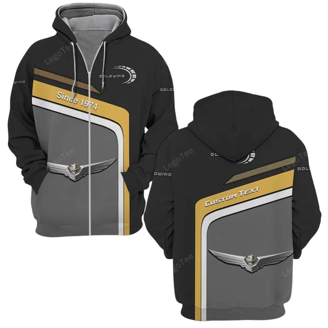 Honda Gold Wing Hoodie mit reißverschluss, Allover-Druck Hoodie Honda Gold Wing Fan CAR11103032532