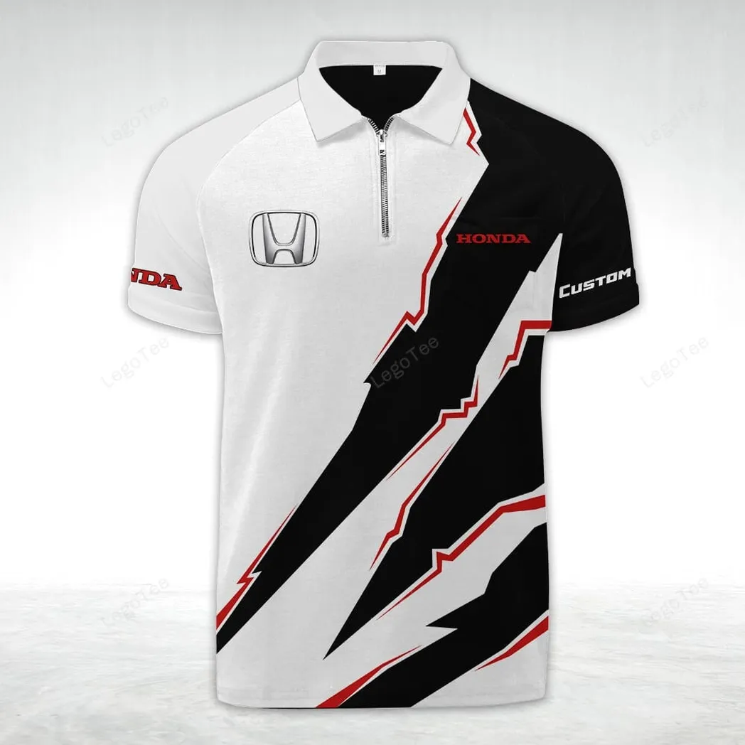 honda poloshirt mit reiverschluss geschenk fr honda fan car128021025019 qhym9