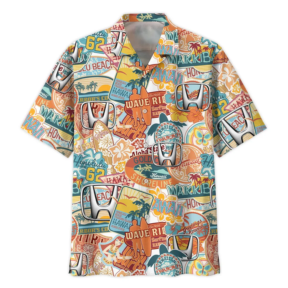 Honda Vintage Hawaiian Shirts For Men, Geschenk für Honda Fan CAR202031225353