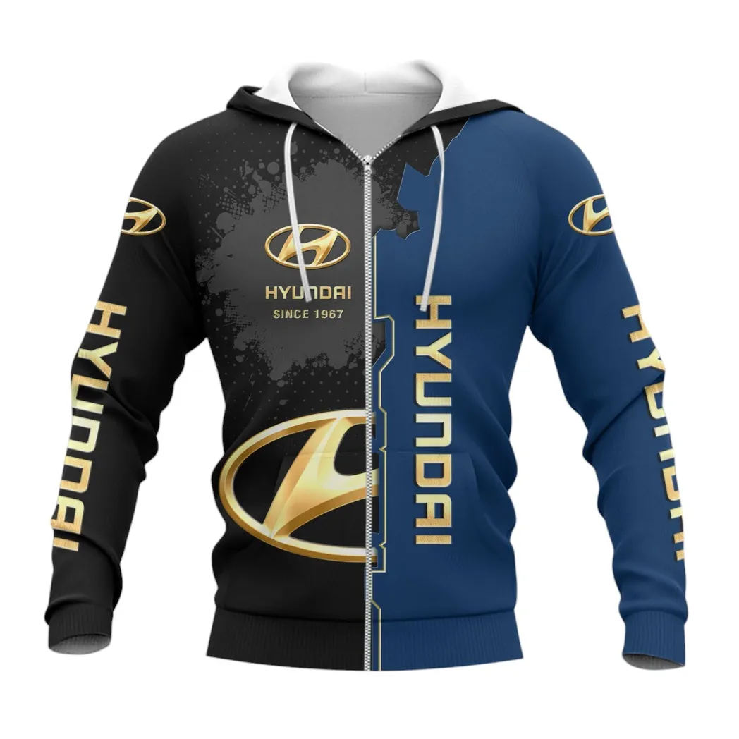Hyundai Hoodie mit reißverschluss, Allover-Druck Hoodie Hyundai Fan CAR44021725039-3