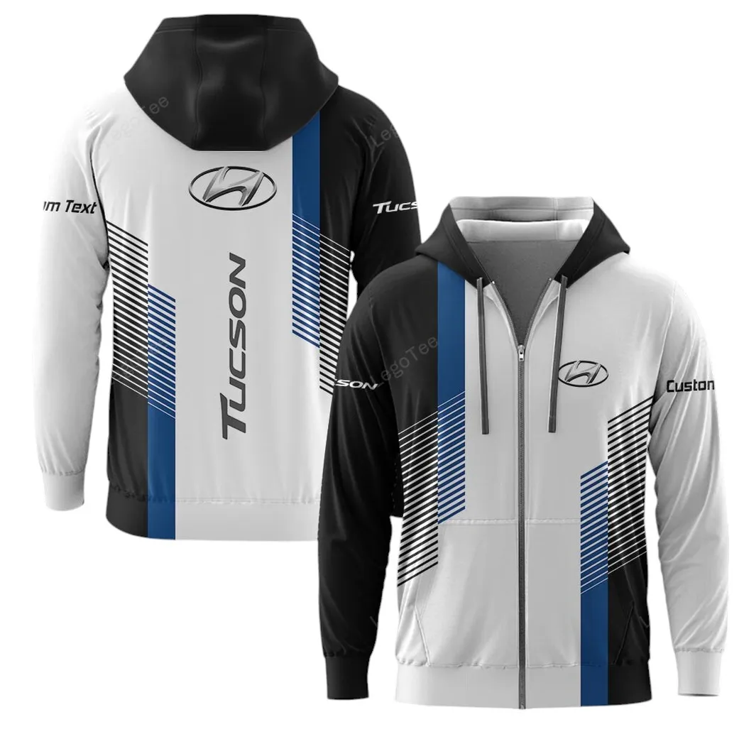 Hyundai Tucson Hoodie mit reißverschluss, Allover-Druck Hoodie Hyundai Tucson Fan CAR10703122536
