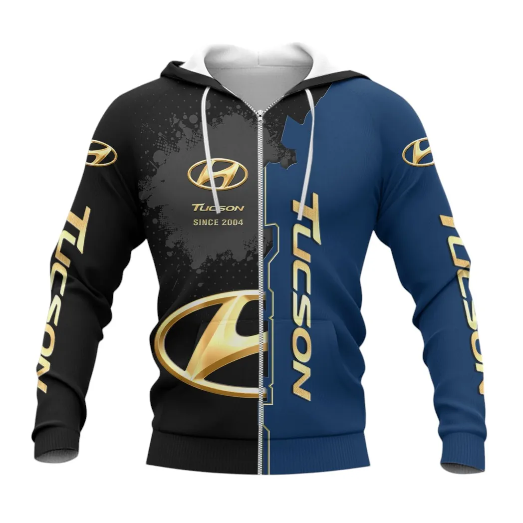 Hyundai Tucson Hoodie mit reißverschluss, Allover-Druck Hoodie Hyundai Tucson Fan CAR44021725038-3