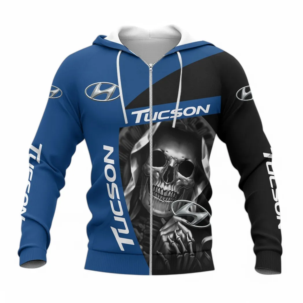 Hyundai Tucson Hoodie mit reißverschluss, Allover-Druck Hoodie Hyundai Tucson Fan CAR6702212530
