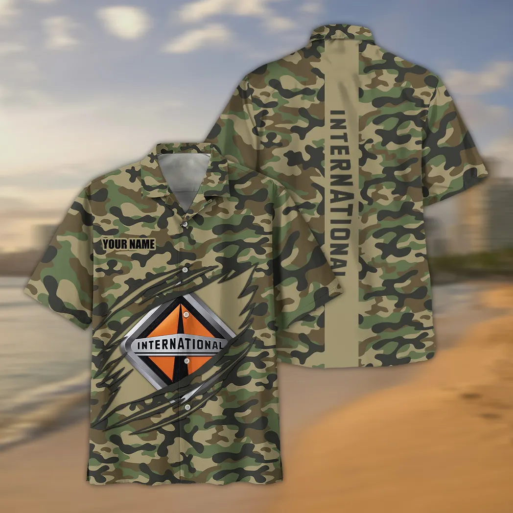 International Hawaiihemd im Camouflage-Stil, Oversized CAR210040825709