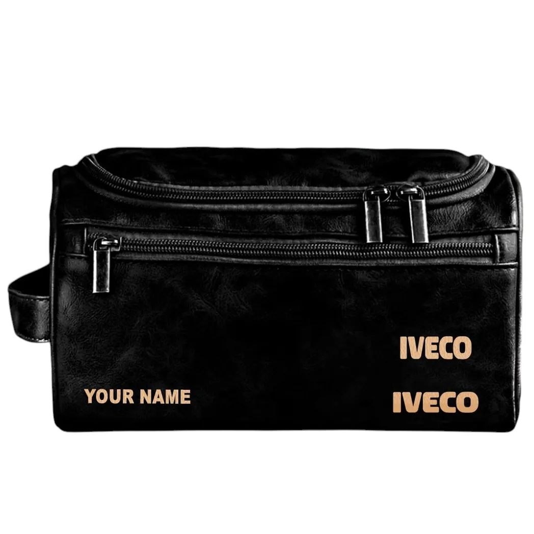 Iveco Ledertasche, Personalisierte Kulturtasche - Schwarz CAR44305072511