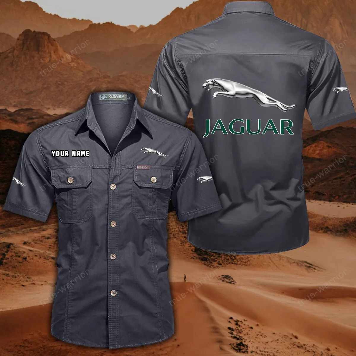 jaguar cars hemd mit kurzen rmeln all over print kurzarmhemd car444052625920 grau lqhqm