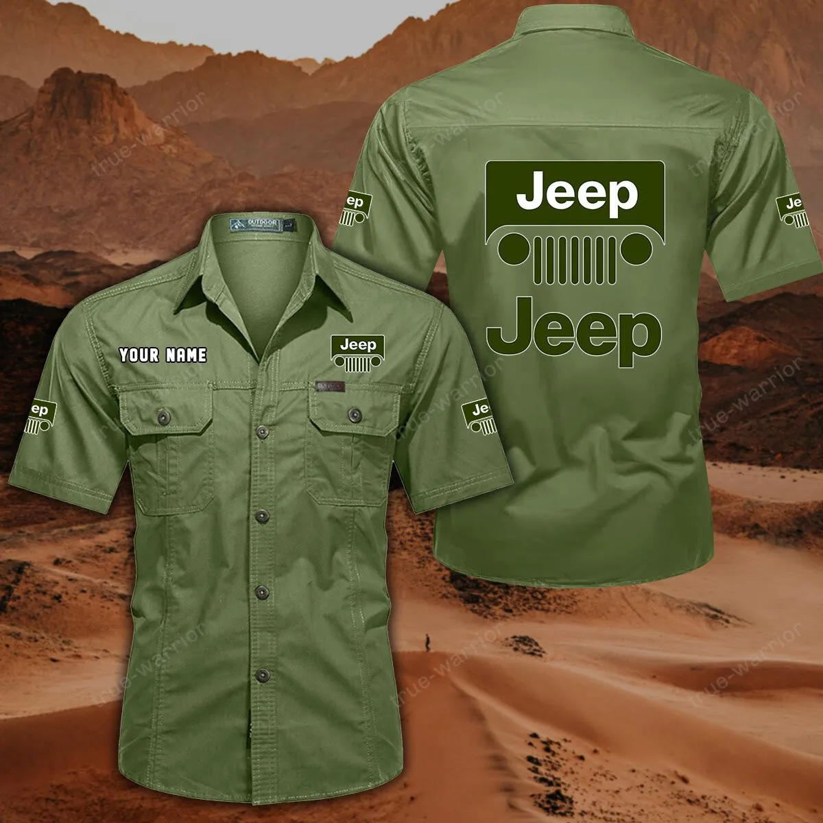 jeep hemd mit kurzen rmeln all over print kurzarmhemd car444052625936 fruchtgrn u0jt8