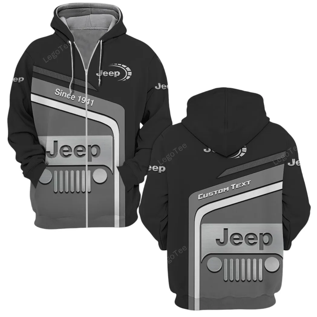 Jeep Hoodie mit reißverschluss, Allover-Druck Hoodie Jeep Fan CAR11103032538