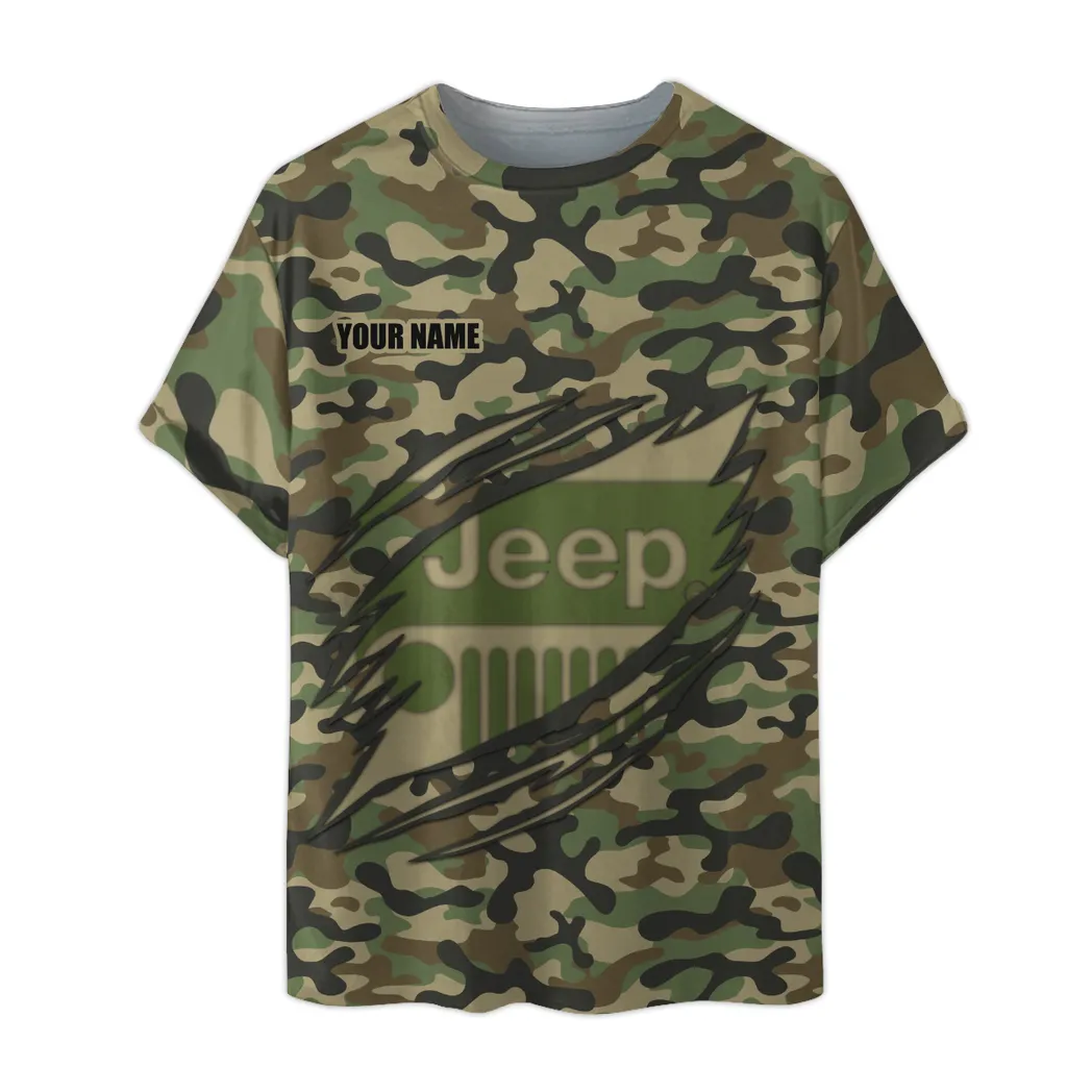 jeep t shirt im camouflage stil oversized hemd car210040825711 qtcya