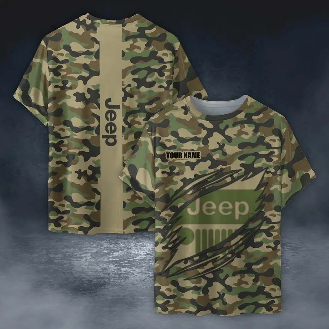 jeep t shirt im camouflage stil oversized hemd car210040825711 vieqe