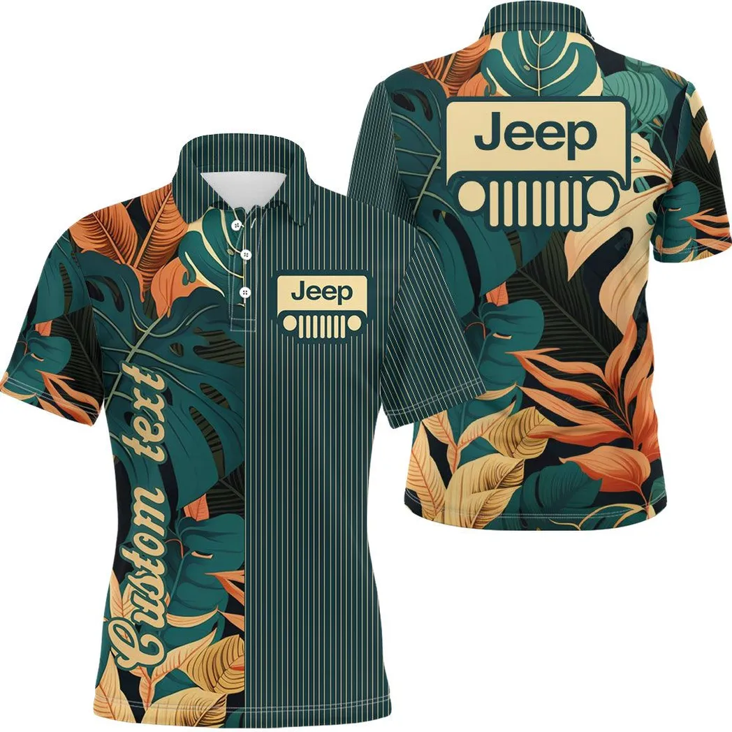 Jeep Vintage Poloshirt Personalisierter Allover-Druck CAR434041725278