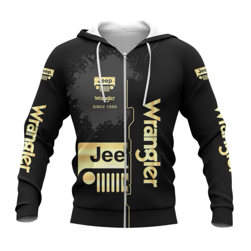 Jeep Wrangler Hoodie mit reißverschluss, Allover-Druck Hoodie Jeep Wrangler Fan CAR44021725045-3