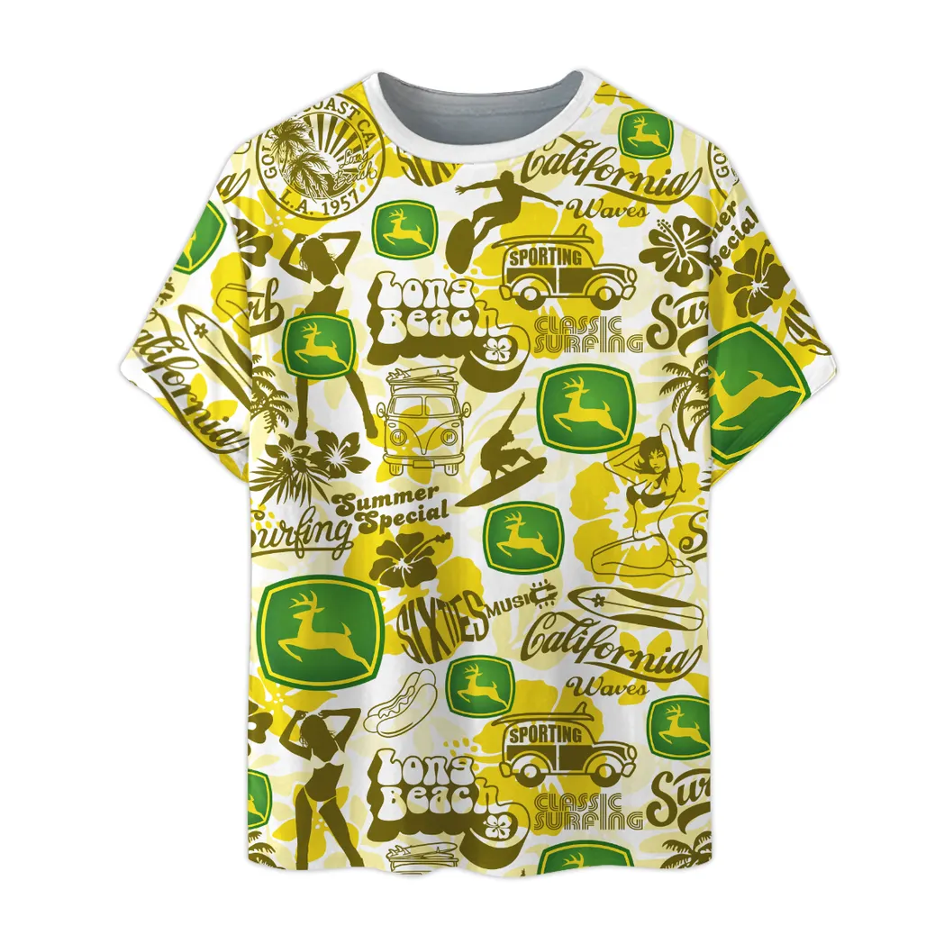 john deere t shirt im vintage stil oversized unisex hemd car04042025678 aigp1