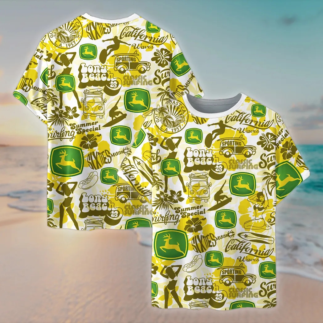 John Deere T-Shirt im Vintage-Stil, Oversized Unisex Hemd CAR04042025678