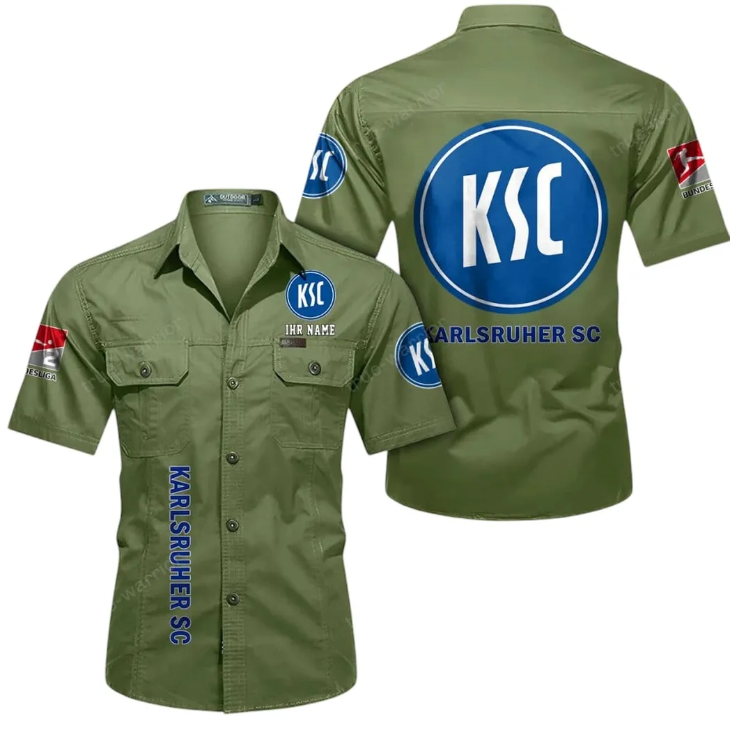 Karlsruher SC Hemd mit kurzen Ärmeln, All-Over-Print Kurzarmhemd BDE11052625254 - Fruchtgrün