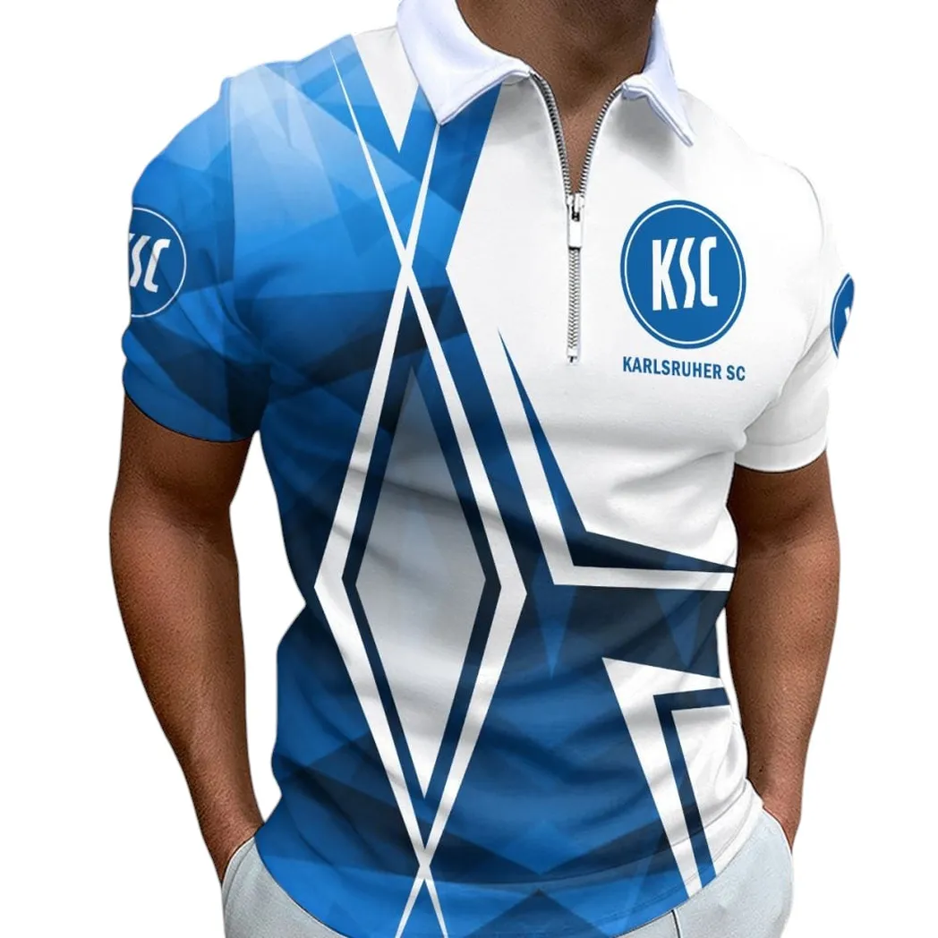 karlsruher sc poloshirt mit reiverschluss fr mnner geschenk fr karlsruher sc bde59052825828 lr7mq