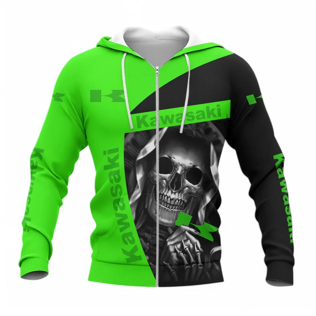 kawasaki hoodie mit reiverschluss allover druck hoodie kawasaki fan car6702212558