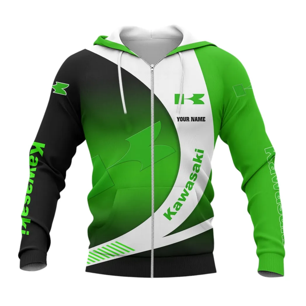 kawasaki hoodie mit reiverschluss allover druck hoodie kawasaki fan car7402222534 6tzdc