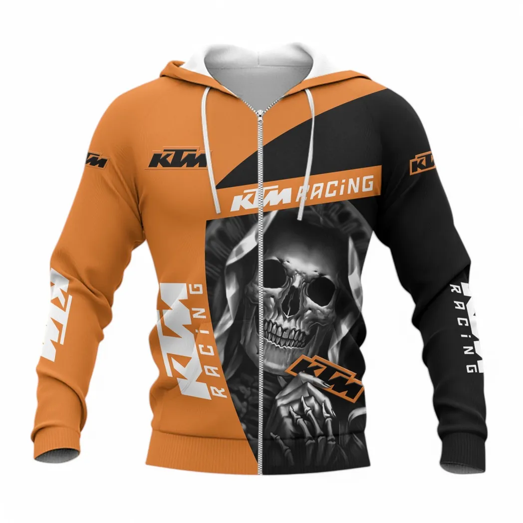 KTM Racing Hoodie mit reißverschluss, Allover-Druck Hoodie KTM Racing Fan CAR6702212546