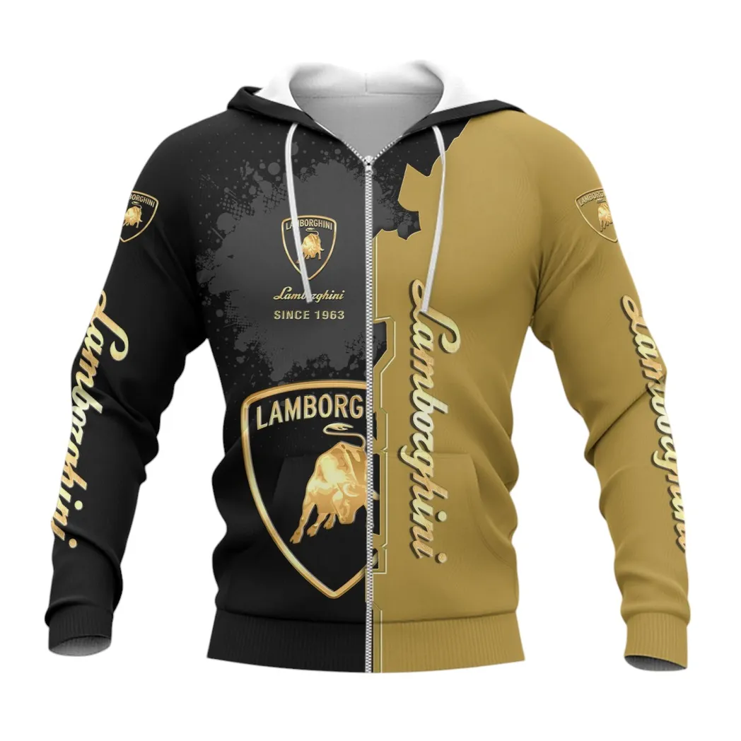 Lamborghini Hoodie mit reißverschluss, Allover-Druck Hoodie Lamborghini Fan CAR44021725049-3