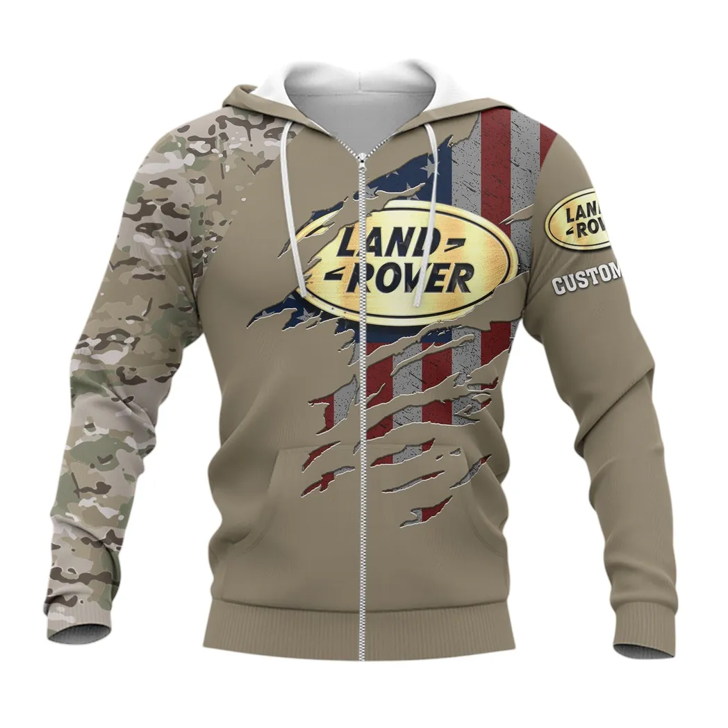 Land Rover Hoodie mit reißverschluss, Allover-Druck Hoodie Land Rover Fan CAR46021725060-3