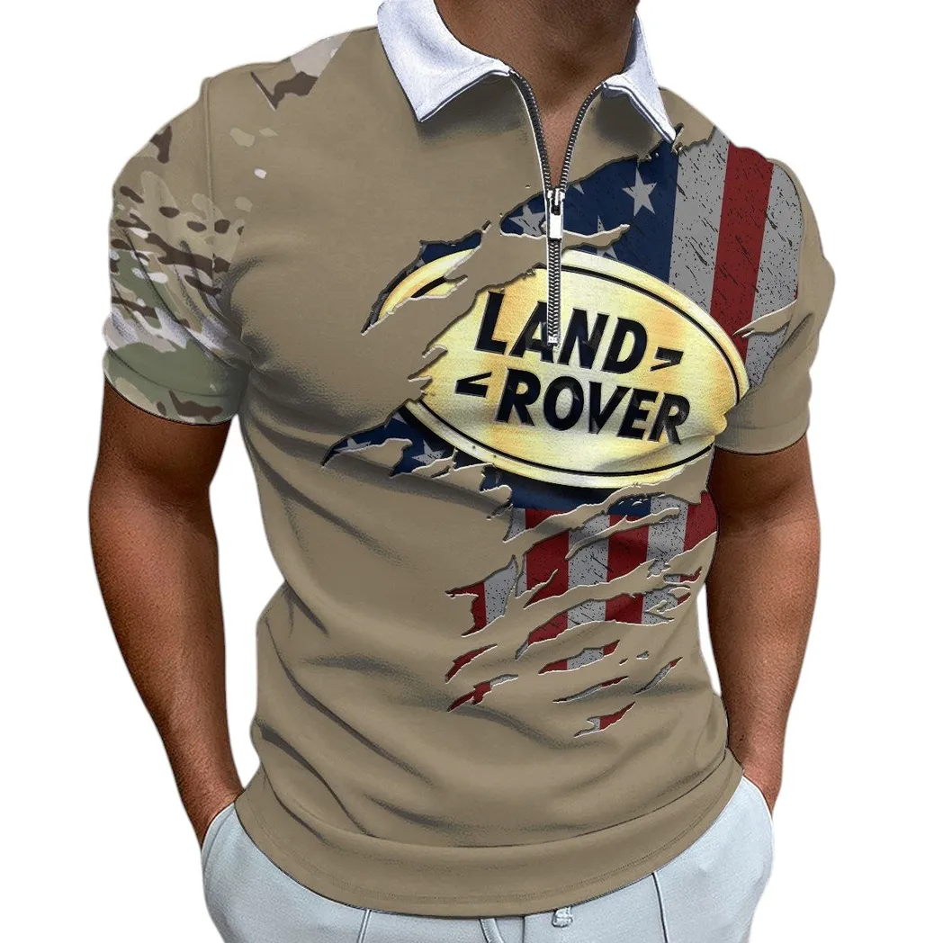 Land Rover Poloshirt mit Reißverschluss, Geschenk für Land Rover Fan CAR340213046-1