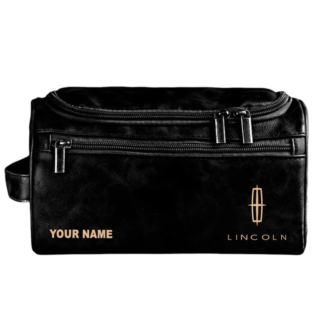 lincoln ledertasche personalisierte kulturtasche schwarz car44005072564