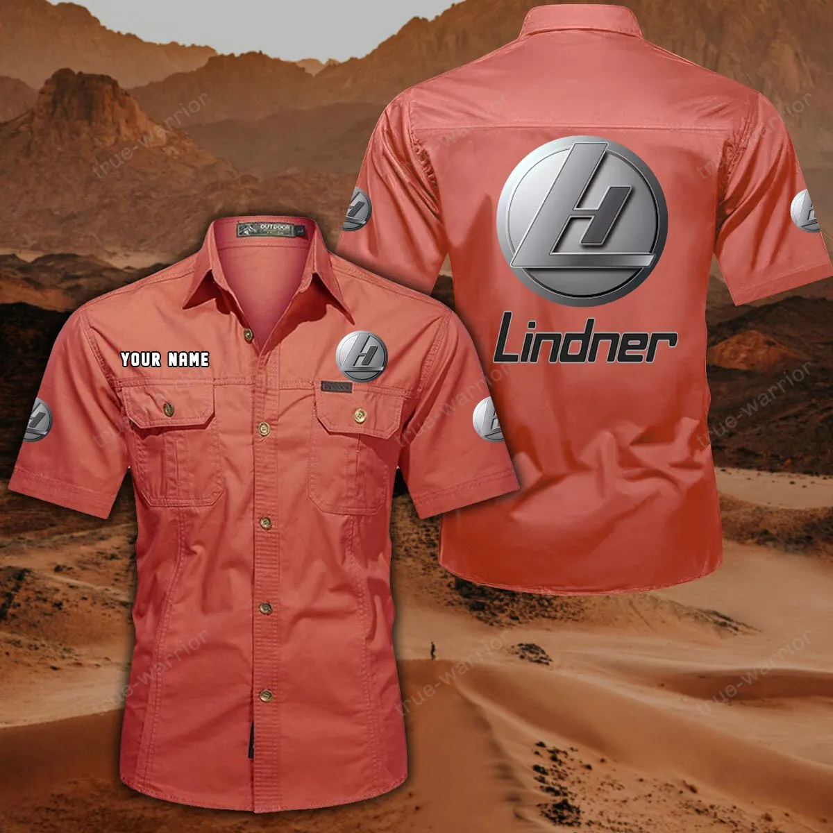 lindner hemd mit kurzen rmeln all over print kurzarmhemd car444052625950 rot t0czb