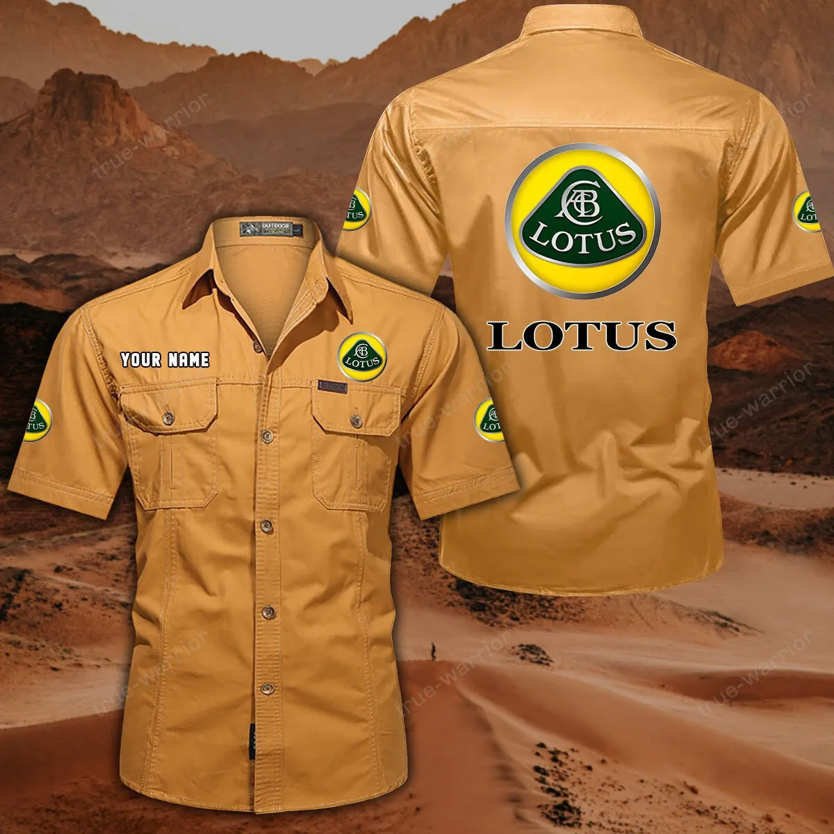 lotus hemd mit kurzen rmeln all over print kurzarmhemd car444052625933 gelb orange