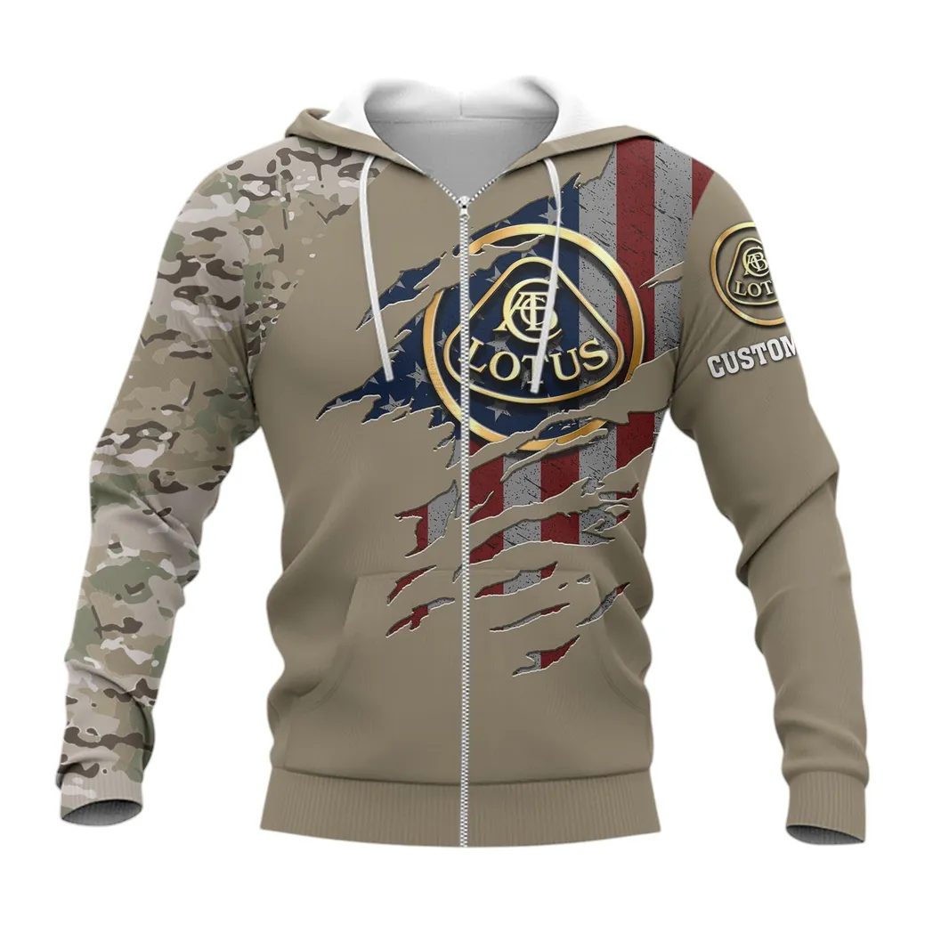 Lotus Hoodie mit reißverschluss, Allover-Druck Hoodie Lotus Fan CAR46021725063-3