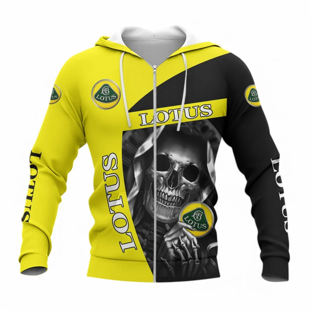 Lotus Hoodie mit reißverschluss, Allover-Druck Hoodie Lotus Fan CAR6702212571