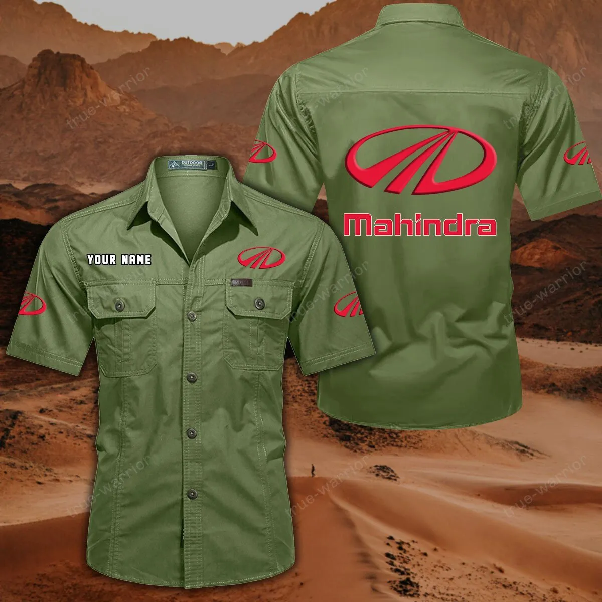 mahindra hemd mit kurzen rmeln all over print kurzarmhemd car444052625922 fruchtgrn hptau