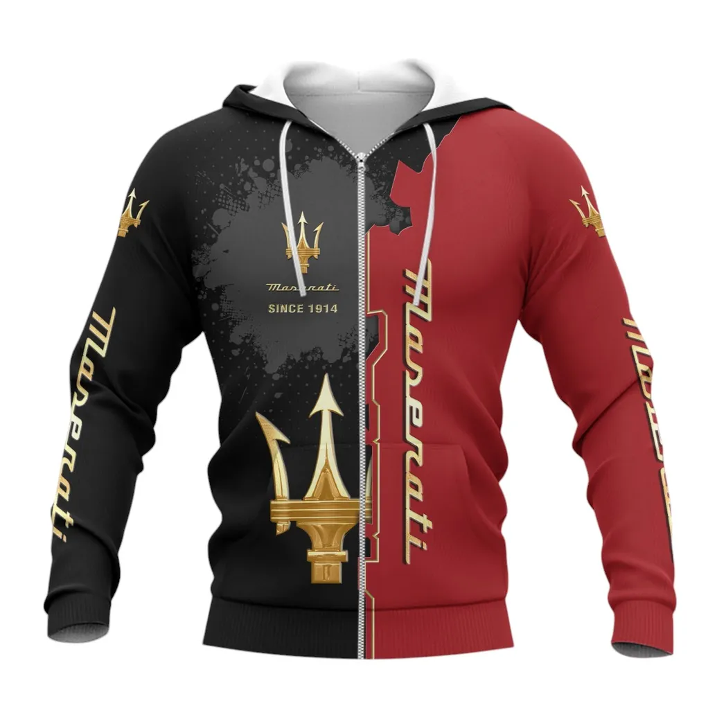 maserati hoodie mit reiverschluss allover druck hoodie maserati fan car44021725055 3