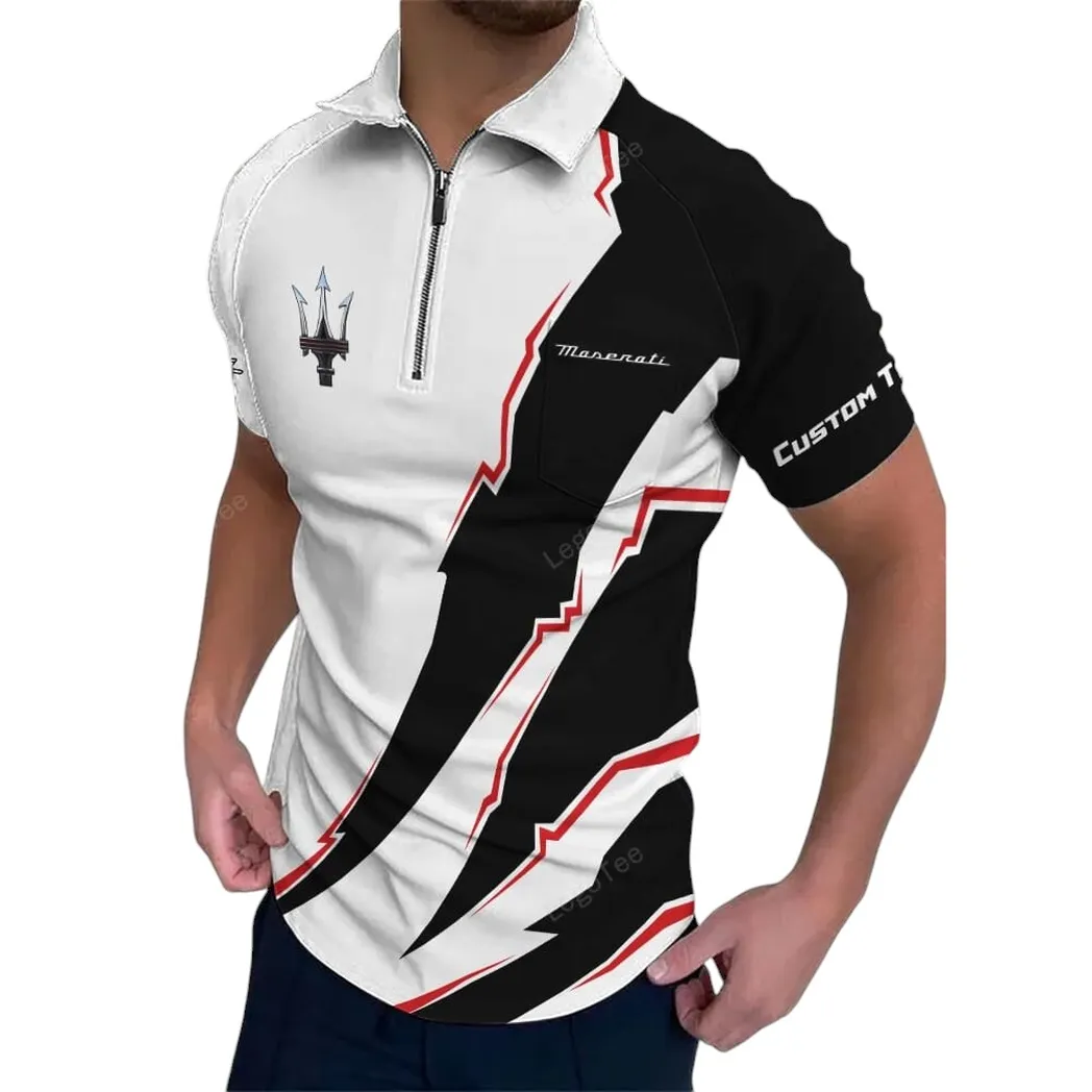 maserati poloshirt mit reiverschluss geschenk fr maserati fan car128021025056