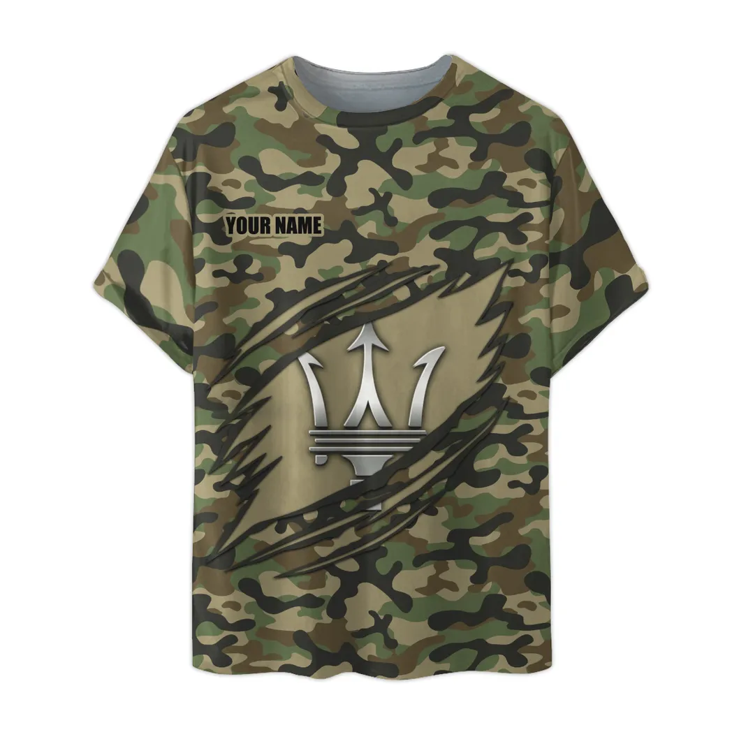 maserati t shirt im camouflage stil oversized hemd car210040825719 elytu