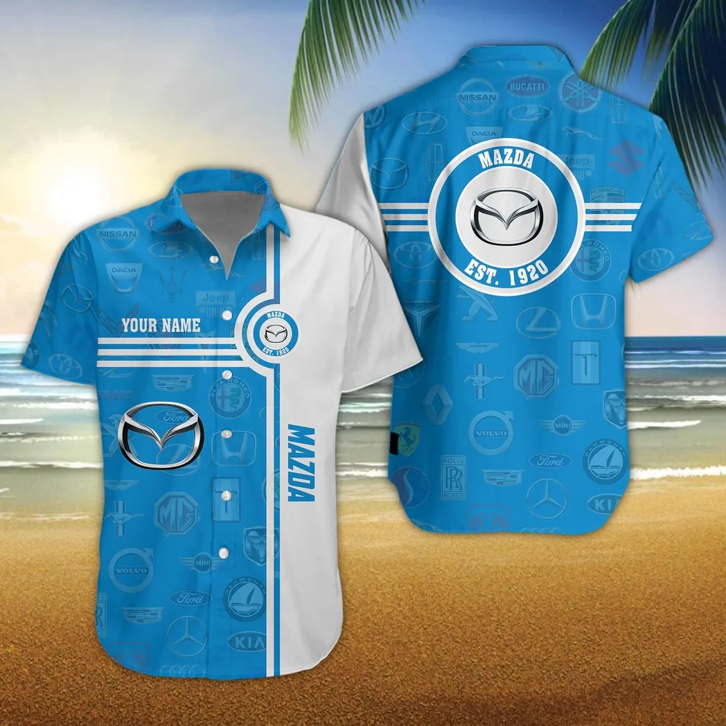 mazda hawaiihemd fr mnner all logo geschenk fr mazda fan car174022525044