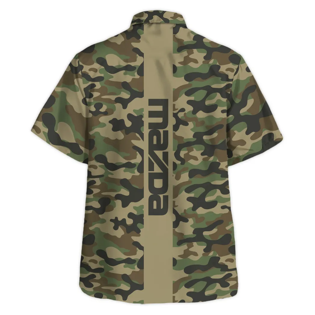 mazda hawaiihemd im camouflage stil oversized car210040825721