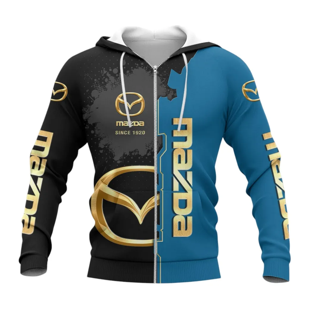 Mazda Hoodie mit reißverschluss, Allover-Druck Hoodie Mazda Fan CAR44021725057-3