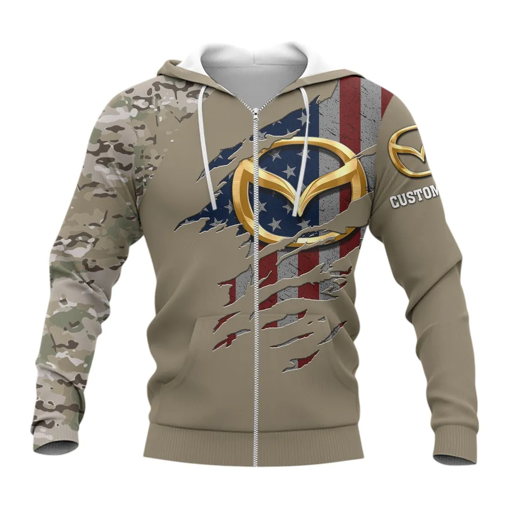 Mazda Hoodie mit reißverschluss, Allover-Druck Hoodie Mazda Fan CAR46021725067-3