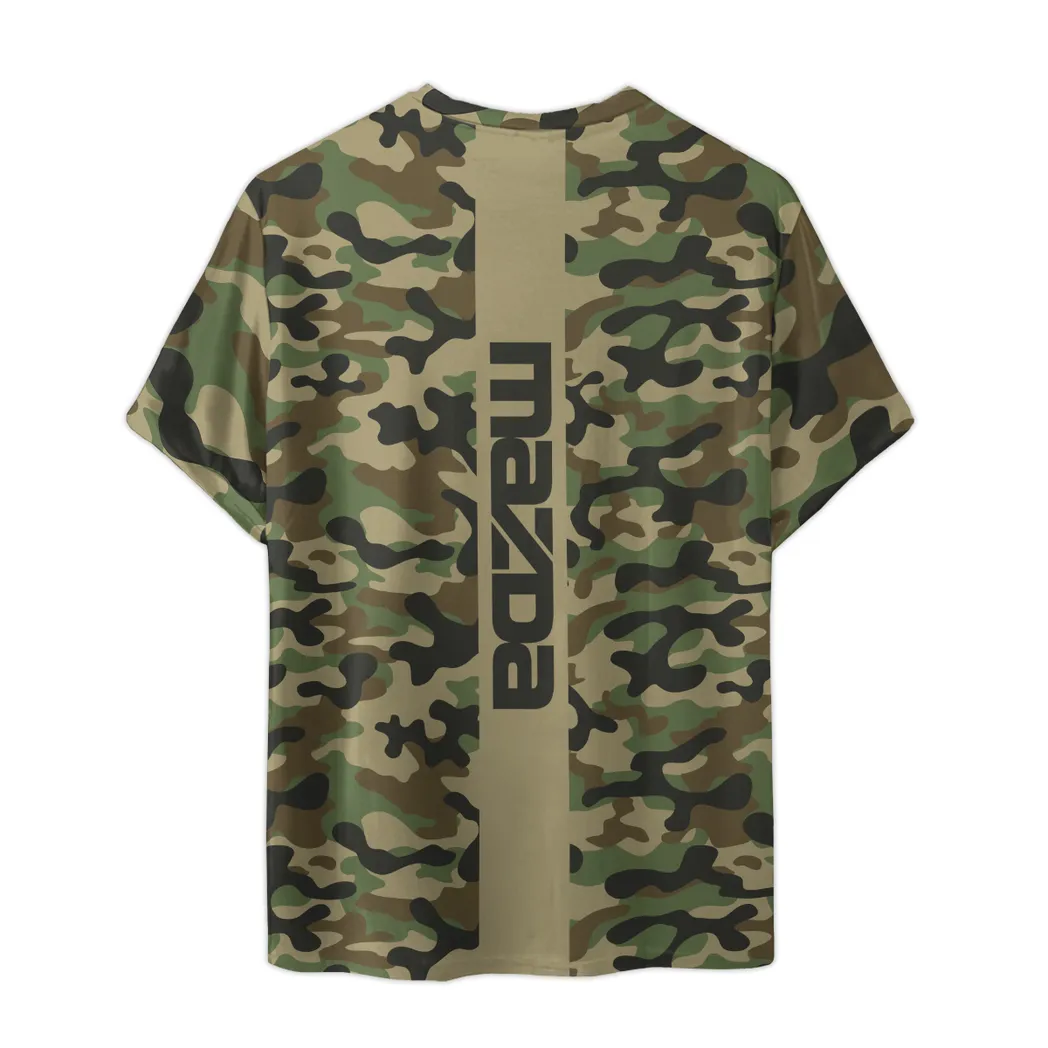 mazda t shirt im camouflage stil oversized hemd car210040825721 8ktej