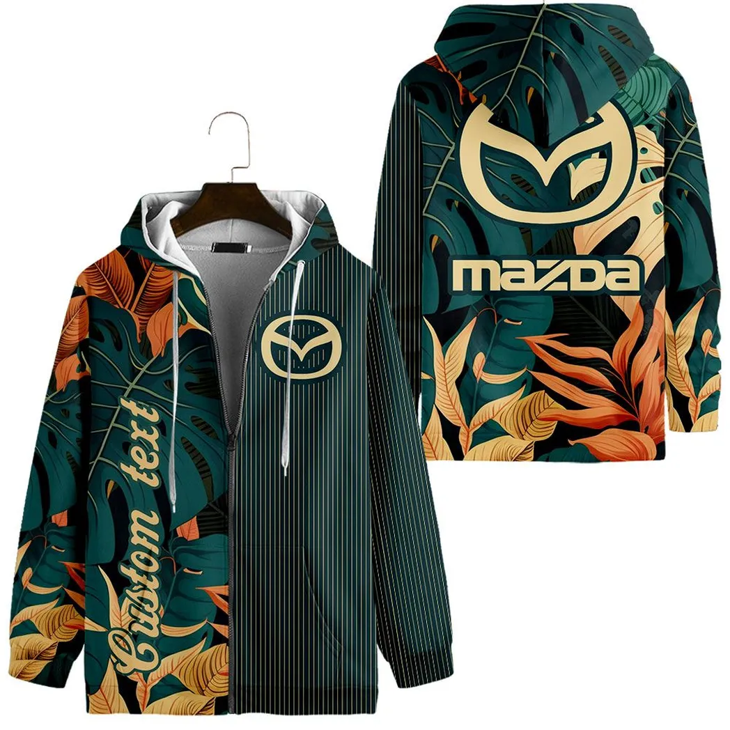 mazda vintage hoodie mit reiverschluss all over print hoodie car434041725293
