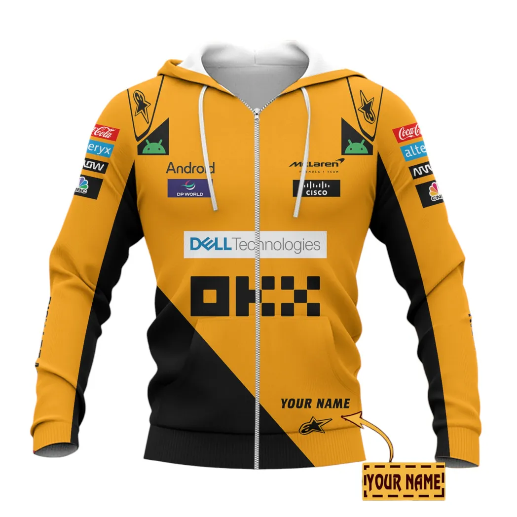 McLaren Hoodie mit reißverschluss, All-over-print Hoodie McLaren CAR41304142505
