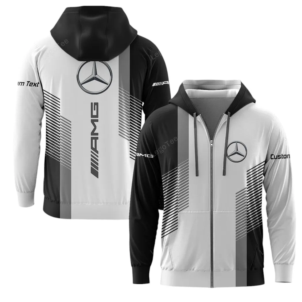 Mercedes AMG Hoodie mit reißverschluss, Allover-Druck Hoodie Mercedes AMG Fan CAR10703122503