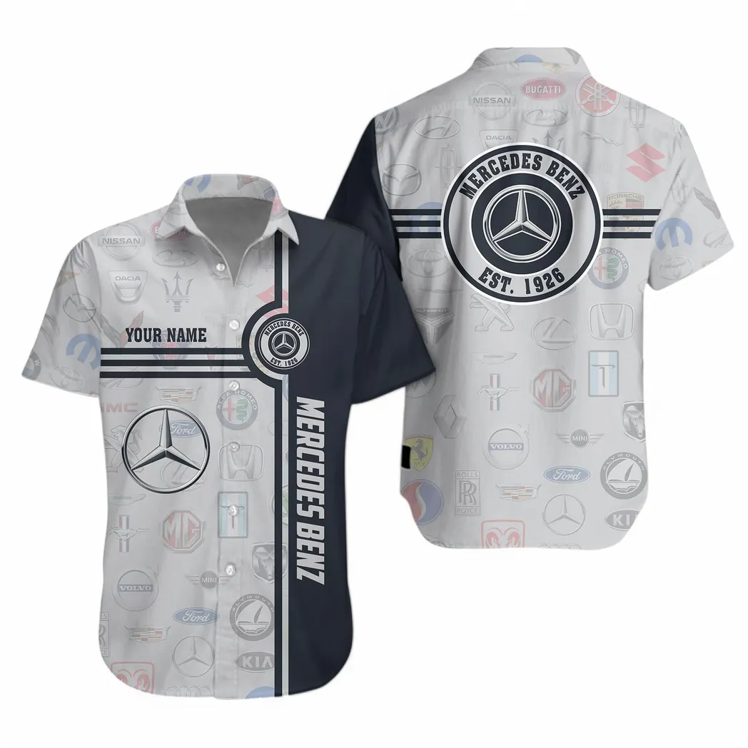 mercedes benz hawaiihemd fr mnner all logo geschenk fr mercedes benz fan car174022525051 ldags