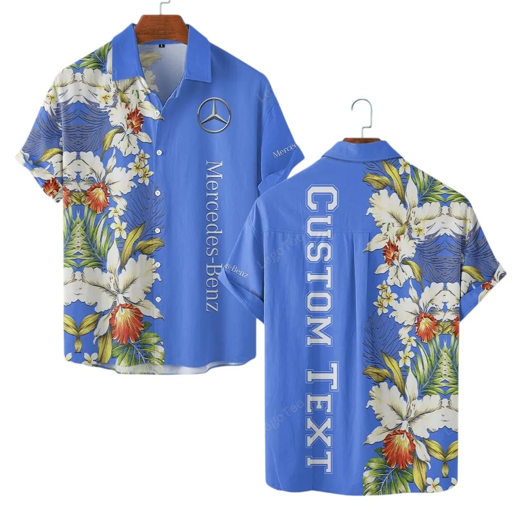 mercedes benz hawaiihemd fr mnner hawaiian shirt fr mercedes benz fan car1230304001 blue djdof