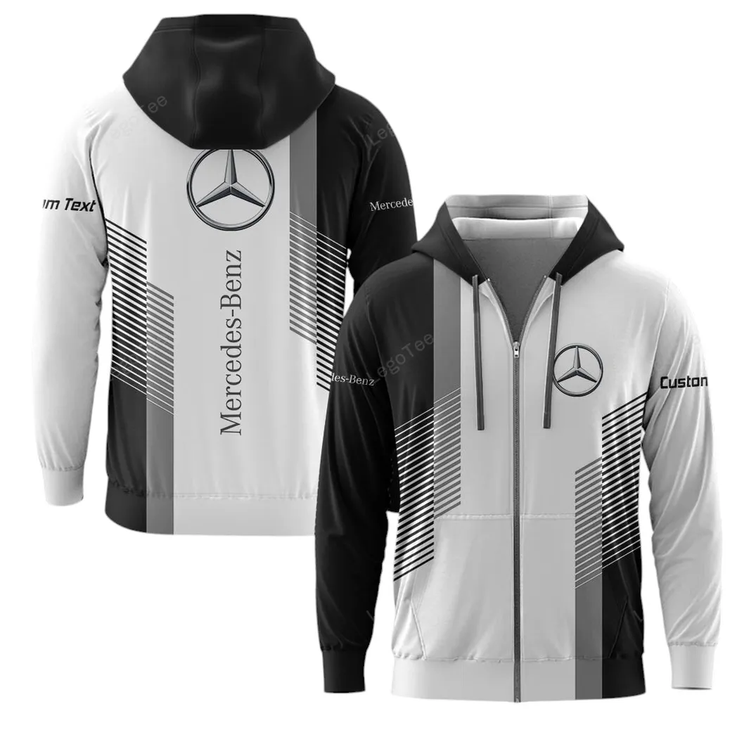Mercedes Benz Hoodie mit reißverschluss, Allover-Druck Hoodie Mercedes Benz Fan CAR10703122549