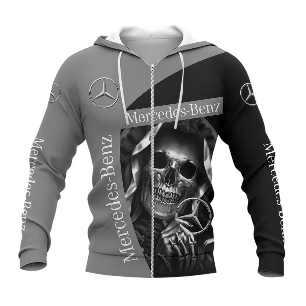 Mercedes Benz Hoodie mit reißverschluss, Allover-Druck Hoodie Mercedes Benz Fan CAR6702212510