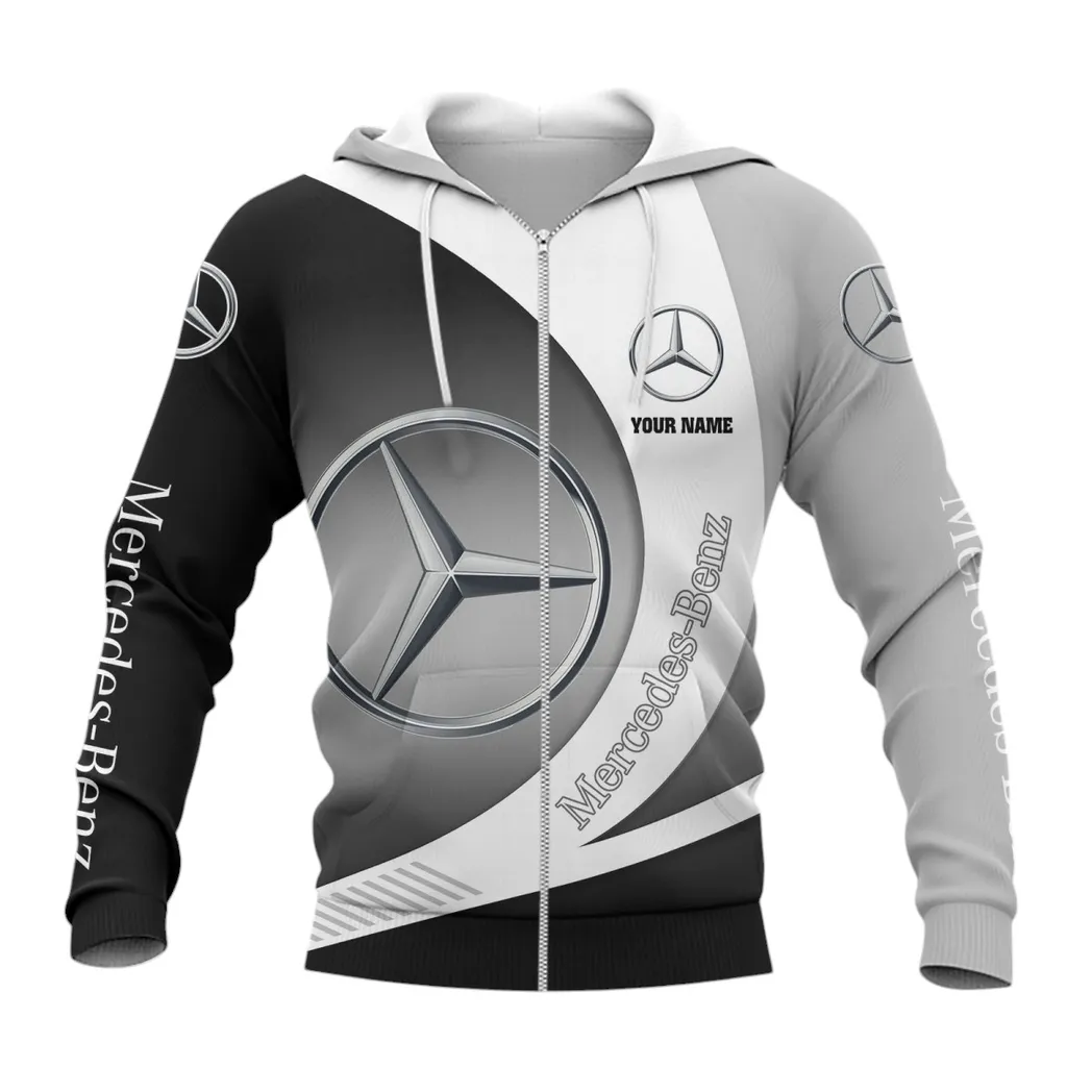 Mercedes Benz Hoodie mit reißverschluss, Allover-Druck Hoodie Mercedes Benz Fan CAR7402222545